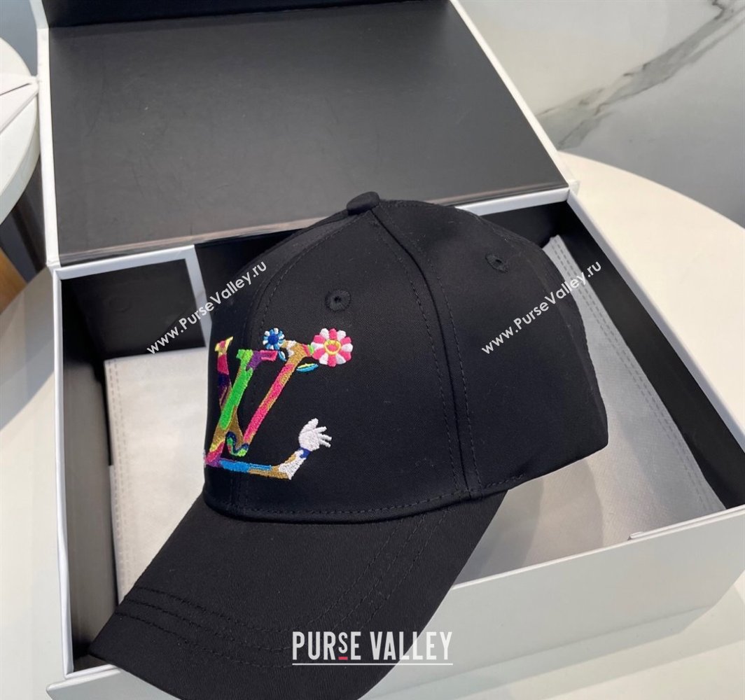 Louis Vuitton LV x TM Canvas Baseball Hat Black 2025 (SHI-250317120)