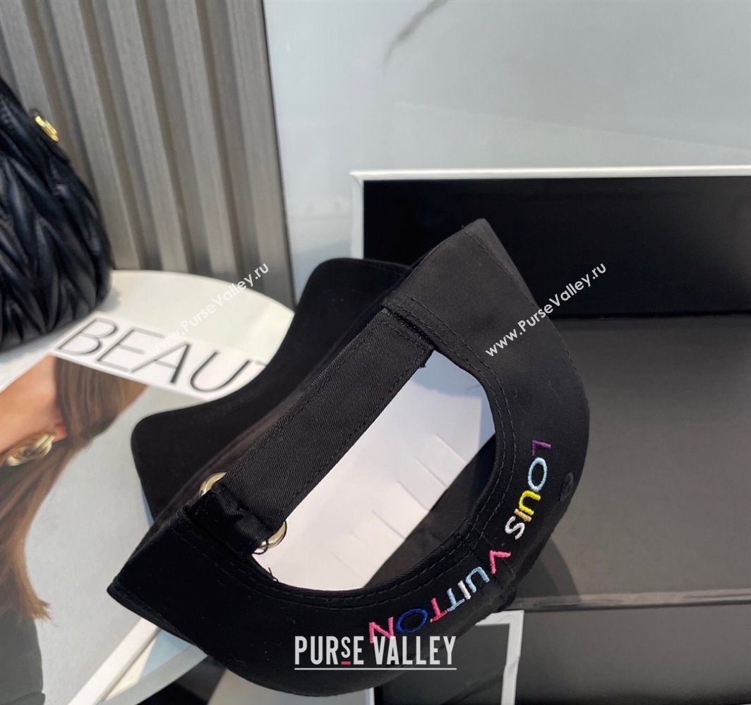 Louis Vuitton LV x TM Canvas Baseball Hat Black 2025 (SHI-250317120)