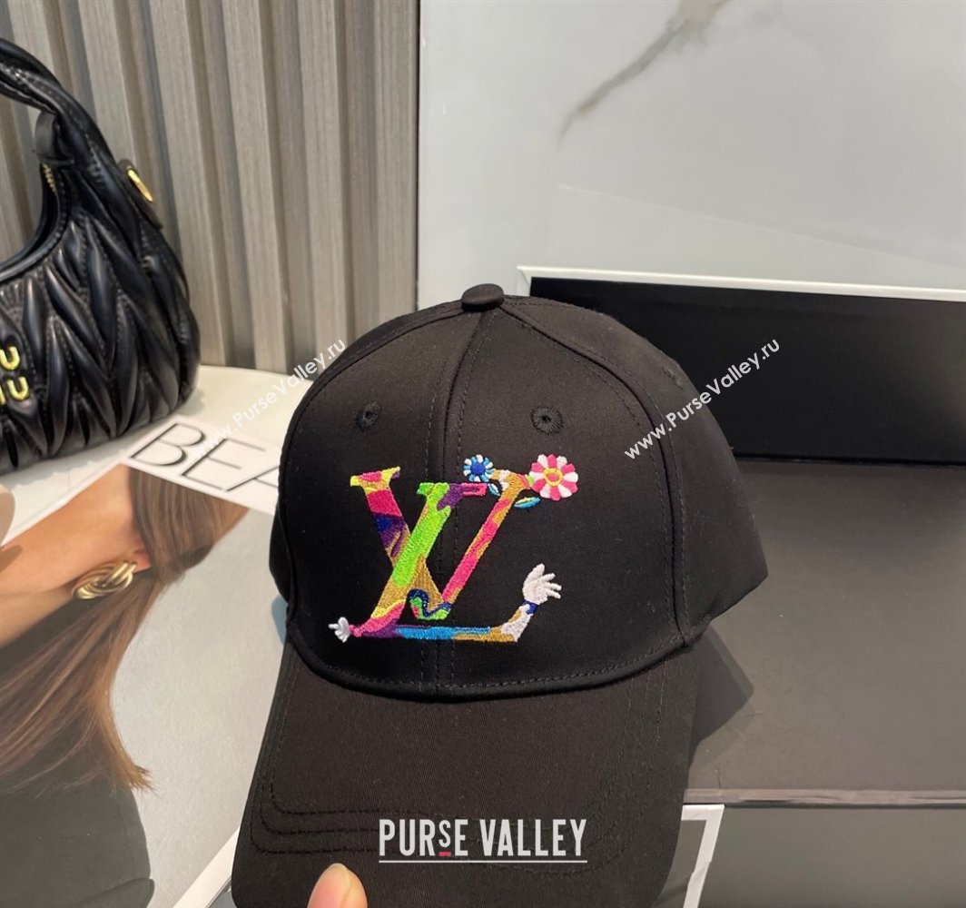 Louis Vuitton LV x TM Canvas Baseball Hat Black 2025 (SHI-250317120)