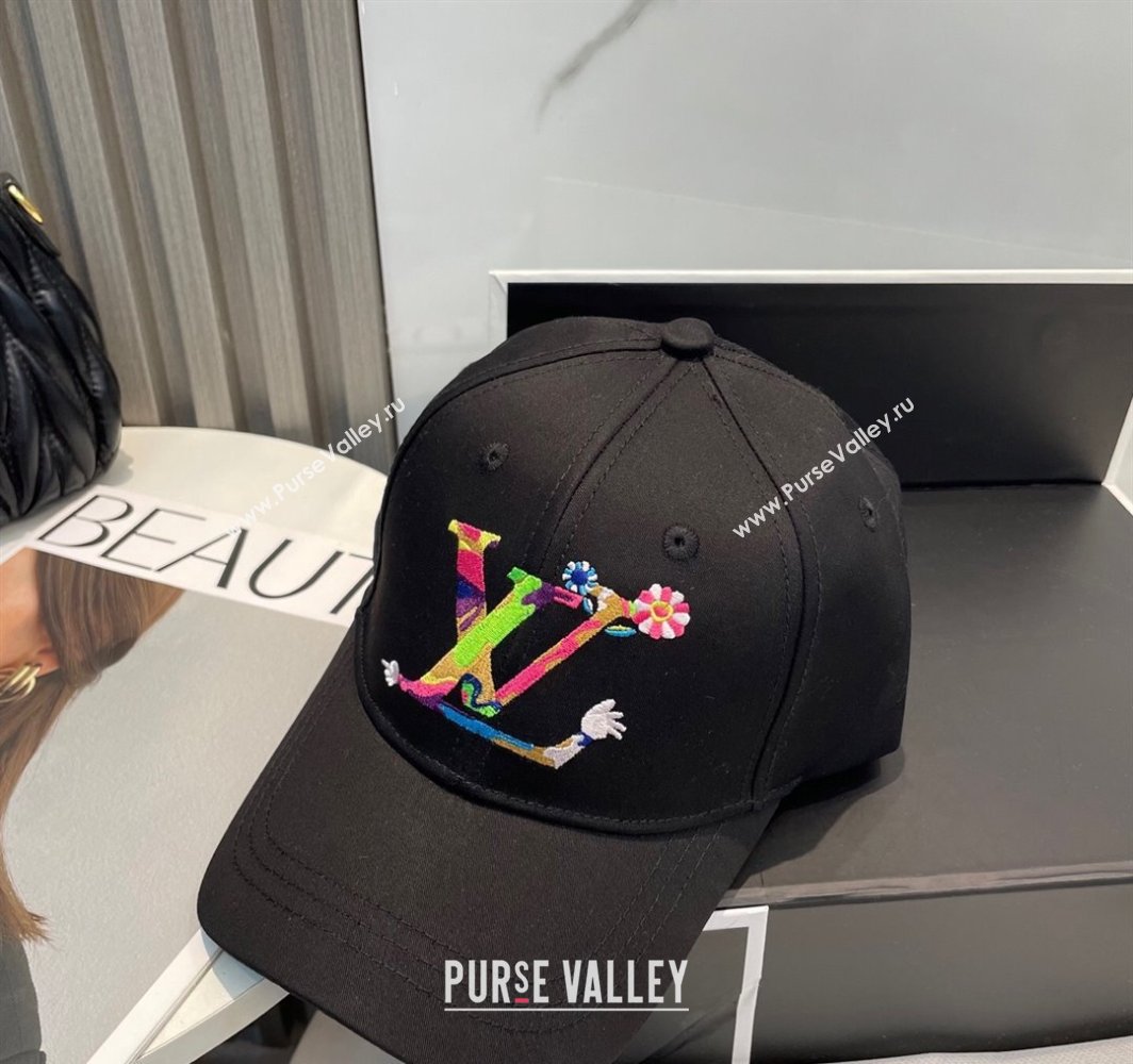 Louis Vuitton LV x TM Canvas Baseball Hat Black 2025 (SHI-250317120)