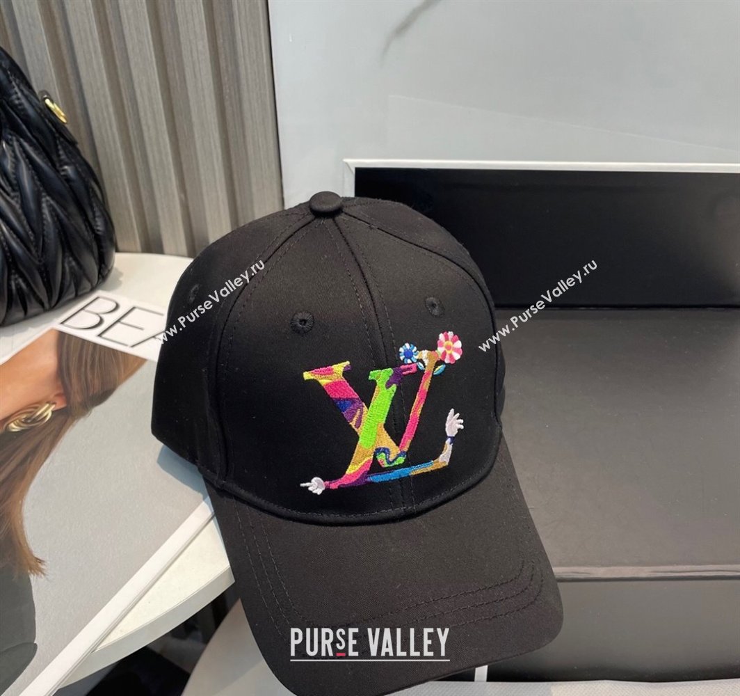 Louis Vuitton LV x TM Canvas Baseball Hat Black 2025 (SHI-250317120)