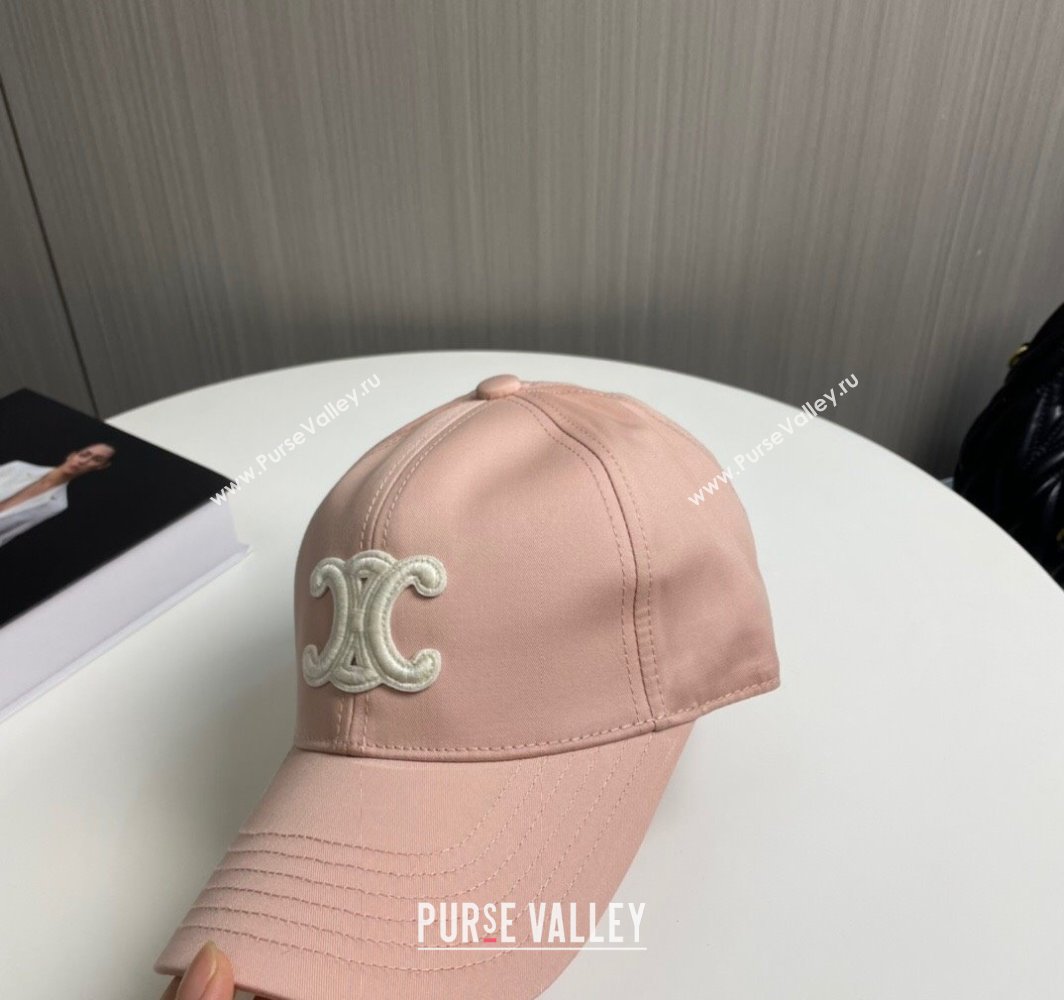 Celine Baseball Hat with Logo Light Pink 2025 0318 (SHI-250318007)