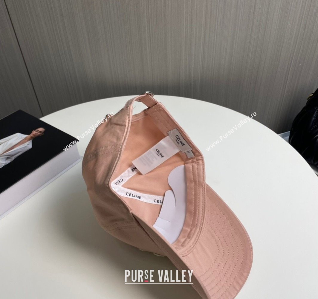 Celine Baseball Hat with Logo Light Pink 2025 0318 (SHI-250318007)