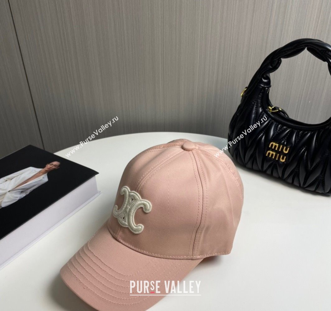 Celine Baseball Hat with Logo Light Pink 2025 0318 (SHI-250318007)