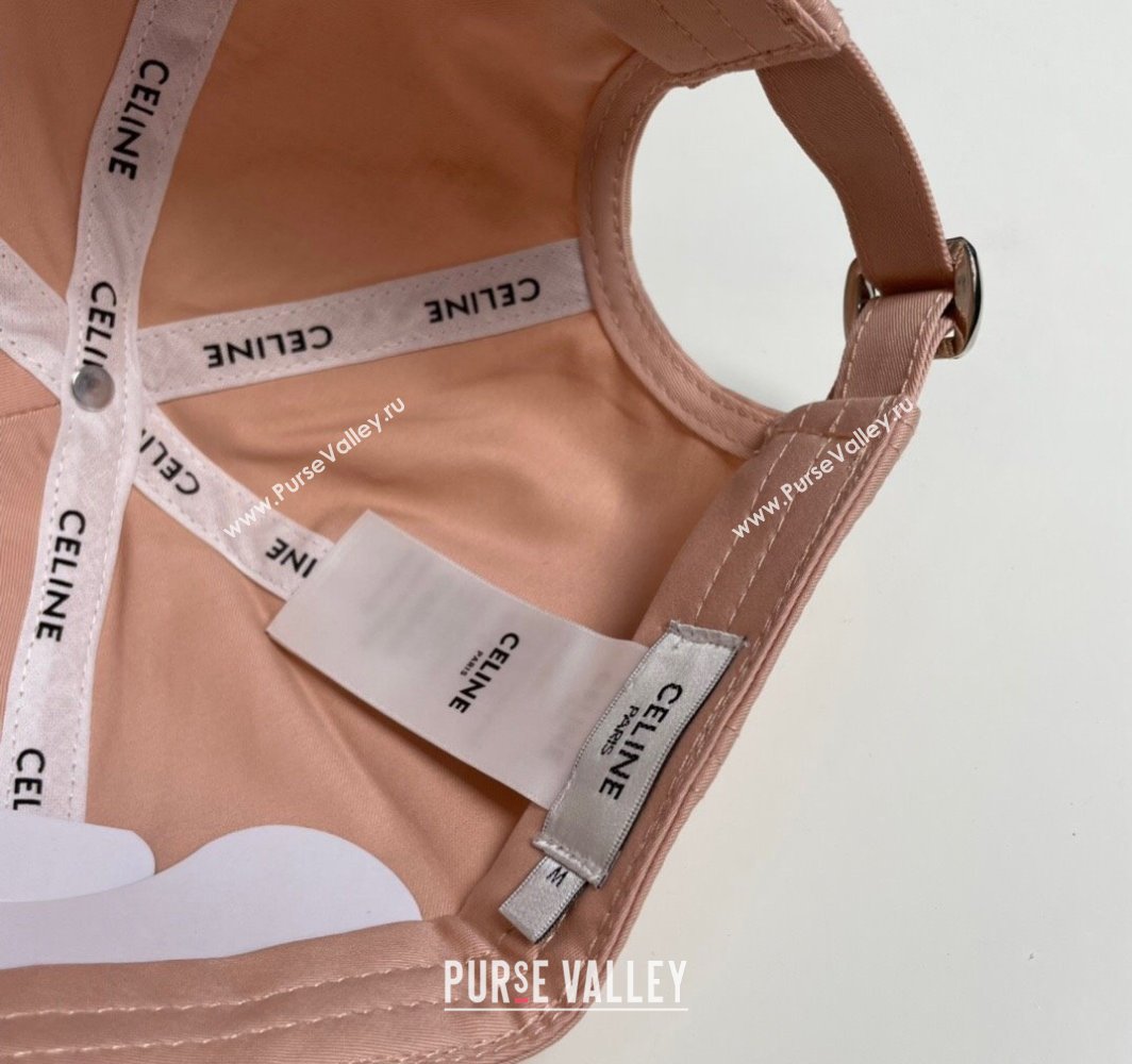 Celine Baseball Hat with Logo Light Pink 2025 0318 (SHI-250318007)