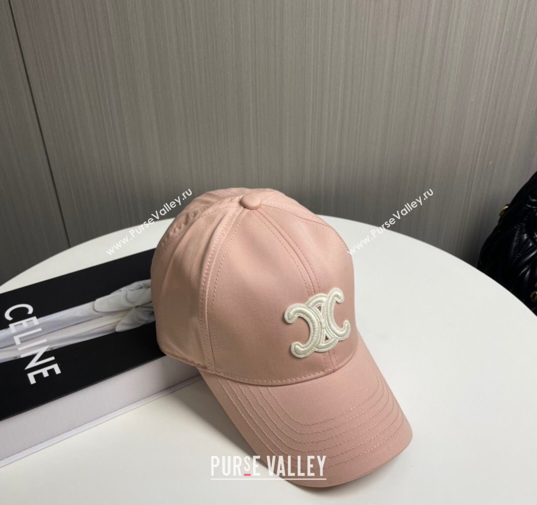 Celine Baseball Hat with Logo Light Pink 2025 0318 (SHI-250318007)