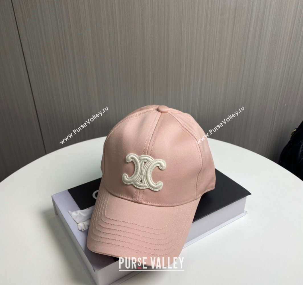 Celine Baseball Hat with Logo Light Pink 2025 0318 (SHI-250318007)