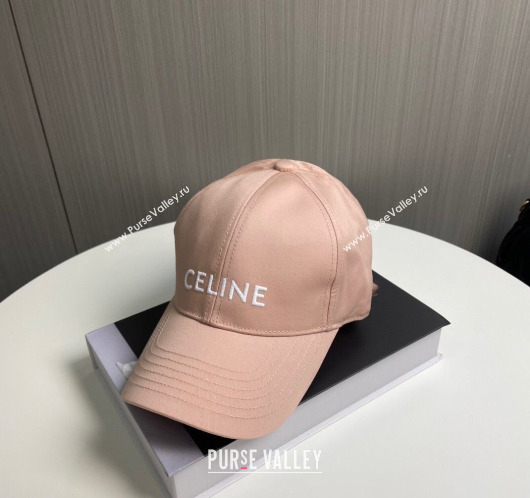 Celine Canvas Baseball Hat with CELINE Light Pink 2025 0318 (SHI-250318020)