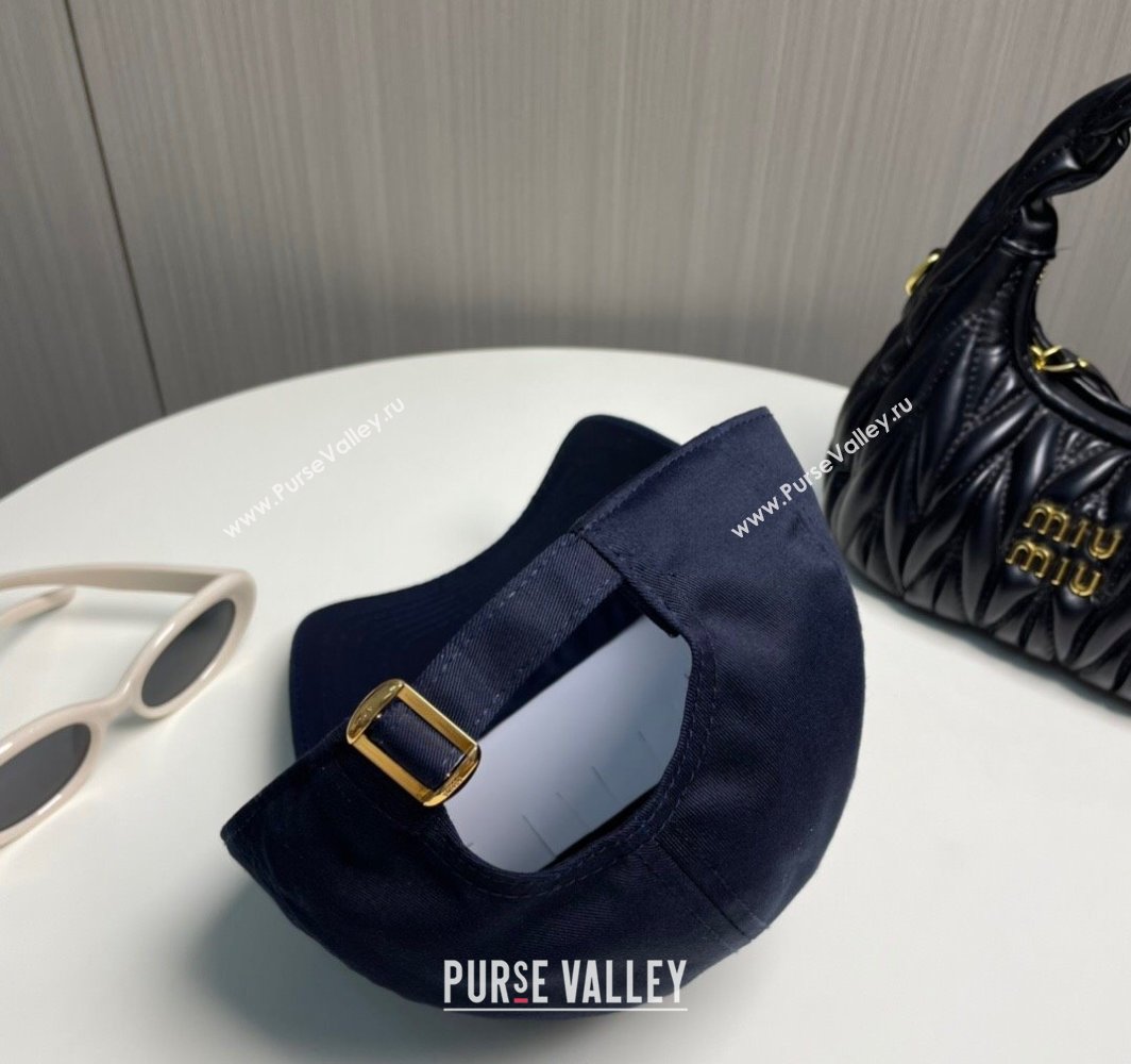 Celine Baseball Hat with One-Tone Logo Dark Blue 2025 (SHI-250318014)