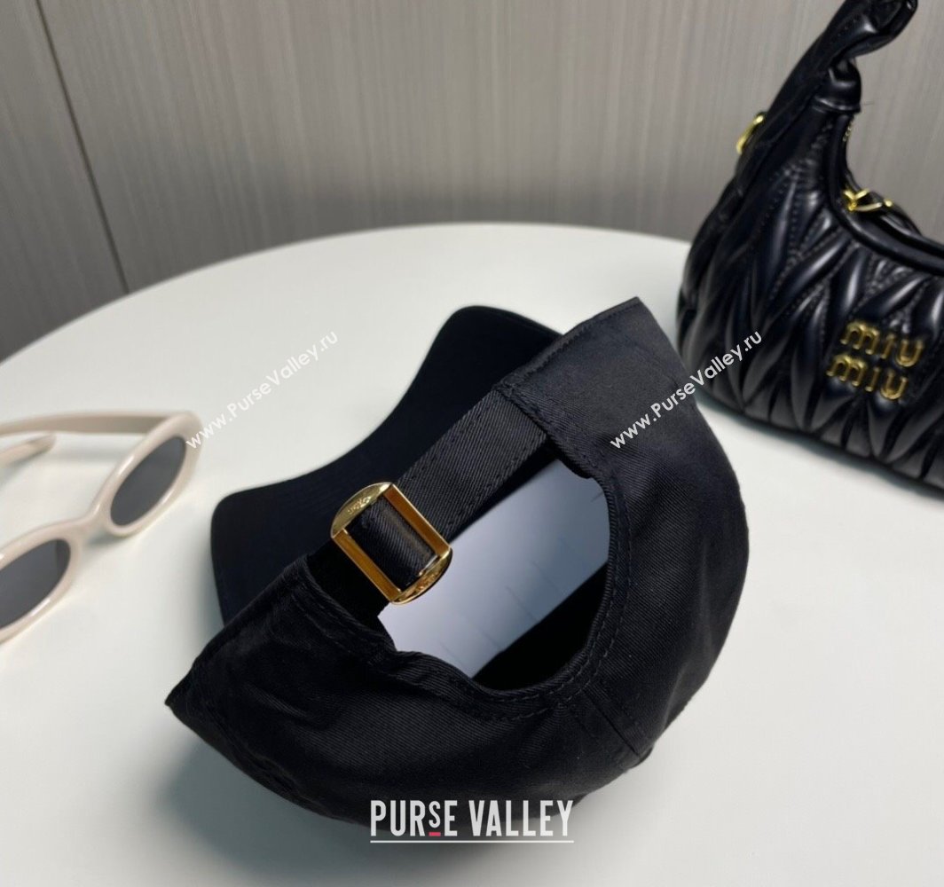 Celine Canvas Baseball Hat with One-Tone Logo Black 2025 (SHI-250318015)