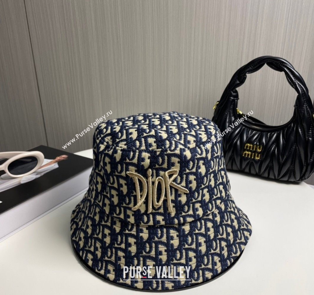 Dior Oblique Bucket Hat Blue 2025 0317 (SHI-250317134)