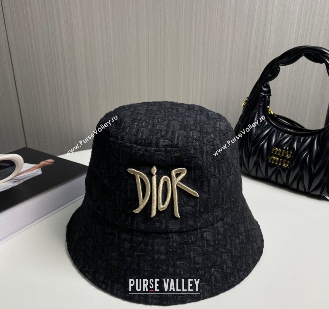 Dior Oblique Bucket Hat Black 2025 0317 (SHI-250317135)