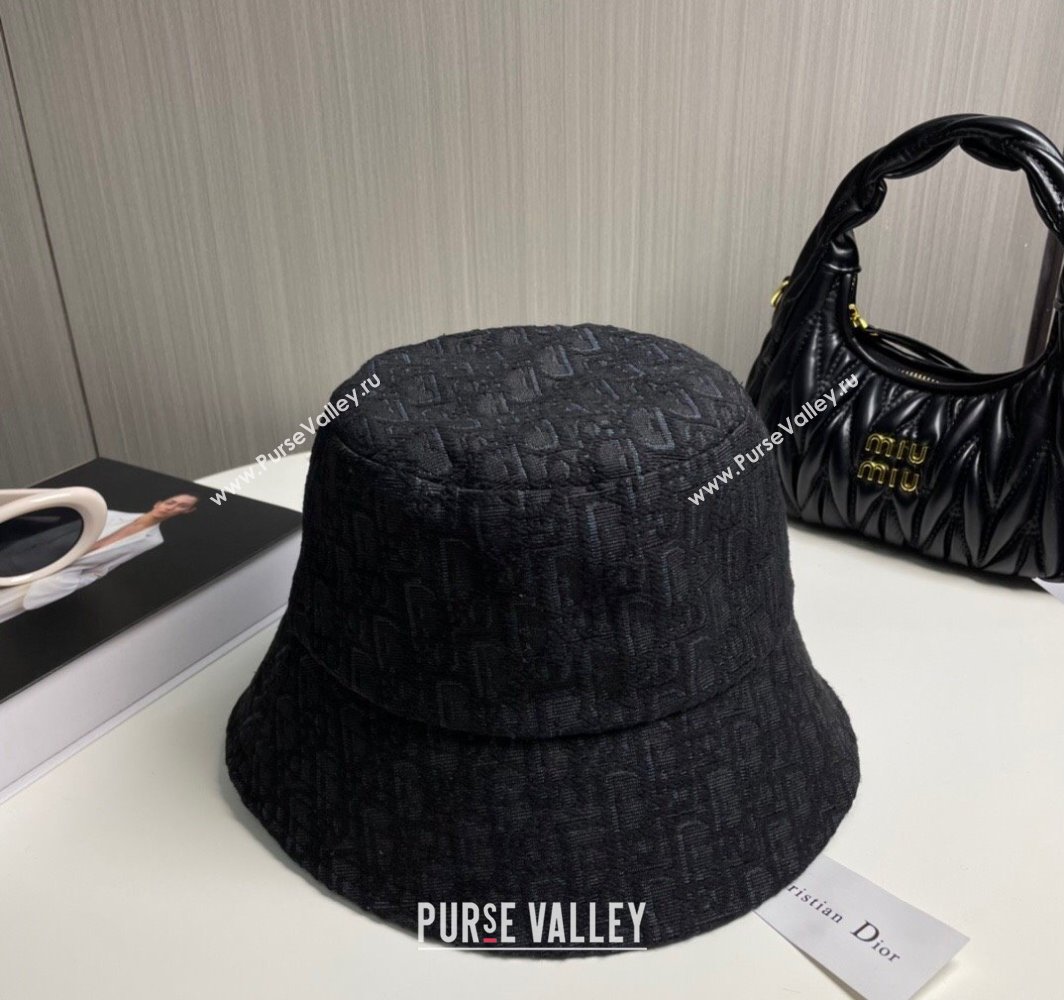 Dior Oblique Bucket Hat Black 2025 0317 (SHI-250317135)