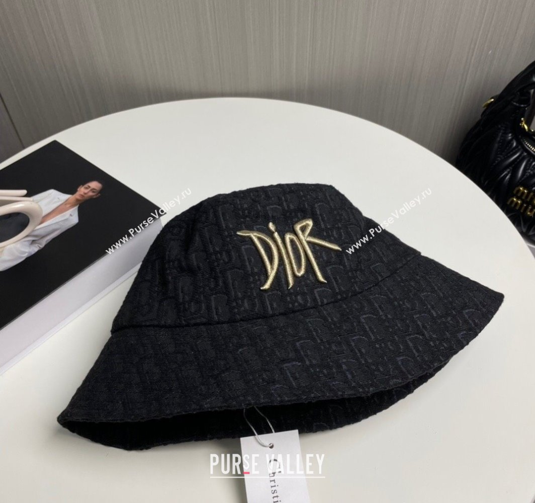 Dior Oblique Bucket Hat Black 2025 0317 (SHI-250317135)