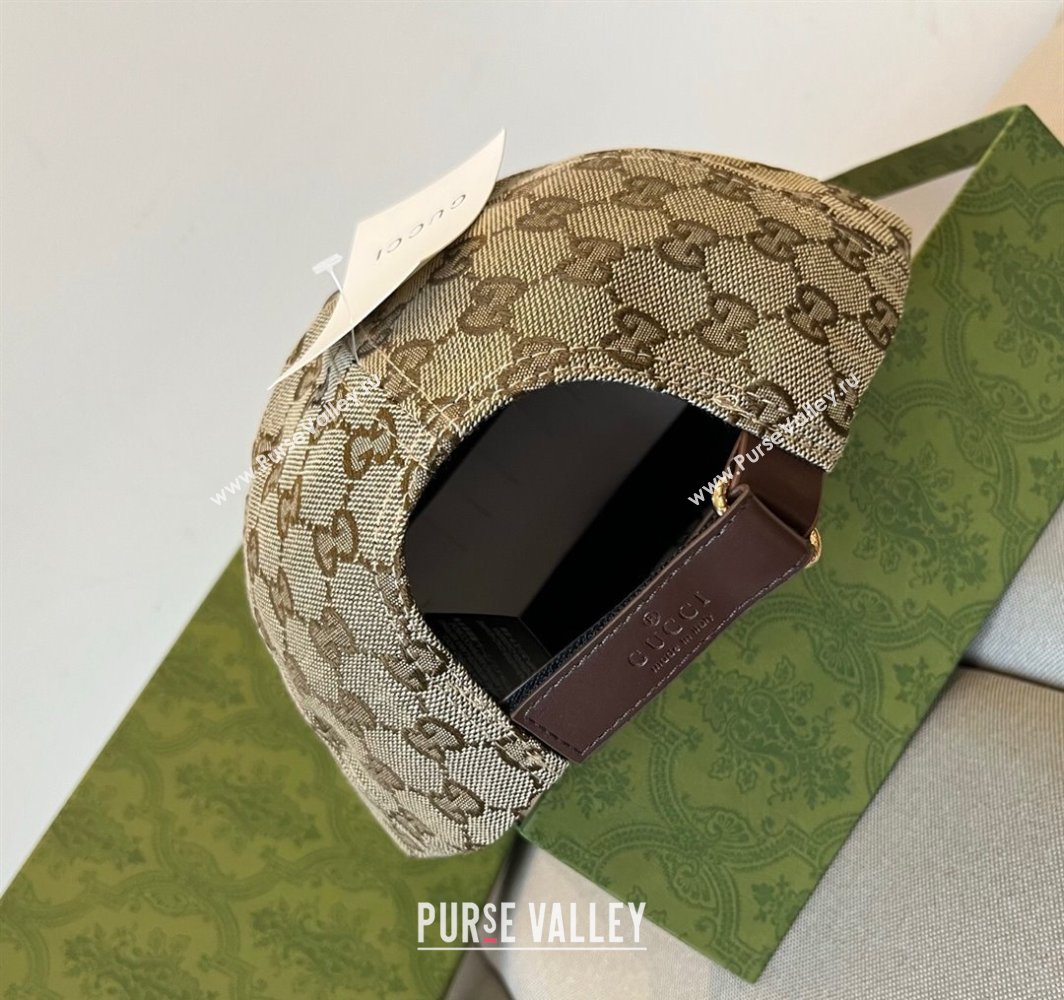 Gucci GG Canvas Baseball Hat with Horsebit Beige 2025 0317 (XMN-250317063)