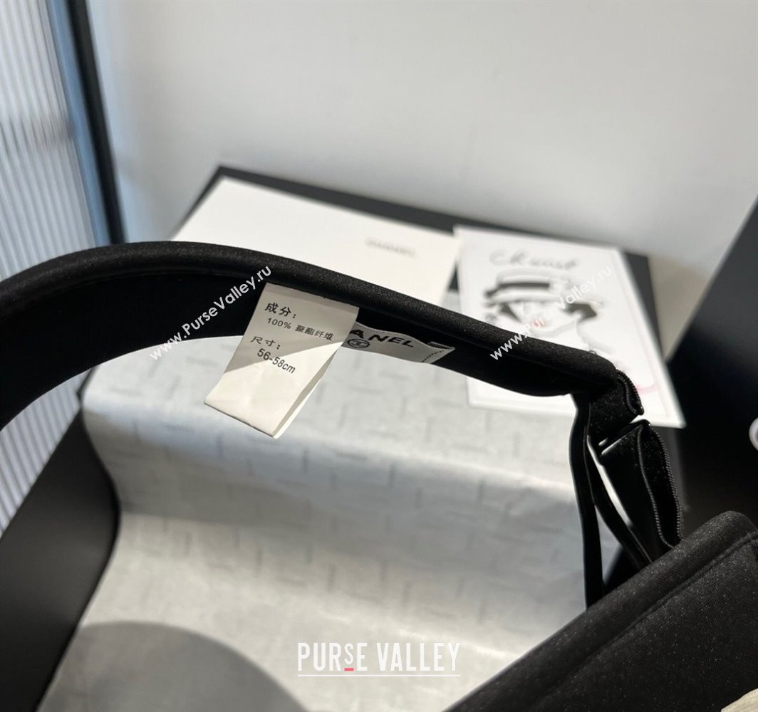 Chanel Printed Visor Hat Black/White 2025 0318 (XMN-250318077)