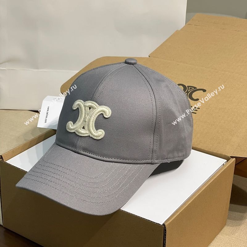 Celine Baseball Hat with Logo Dark Grey 2025 0318 (MAO-250318008)