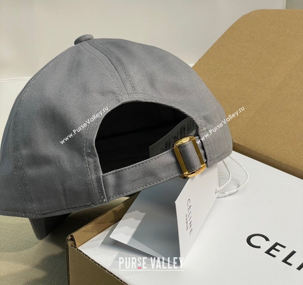 Celine Baseball Hat with Logo Dark Grey 2025 0318 (MAO-250318008)