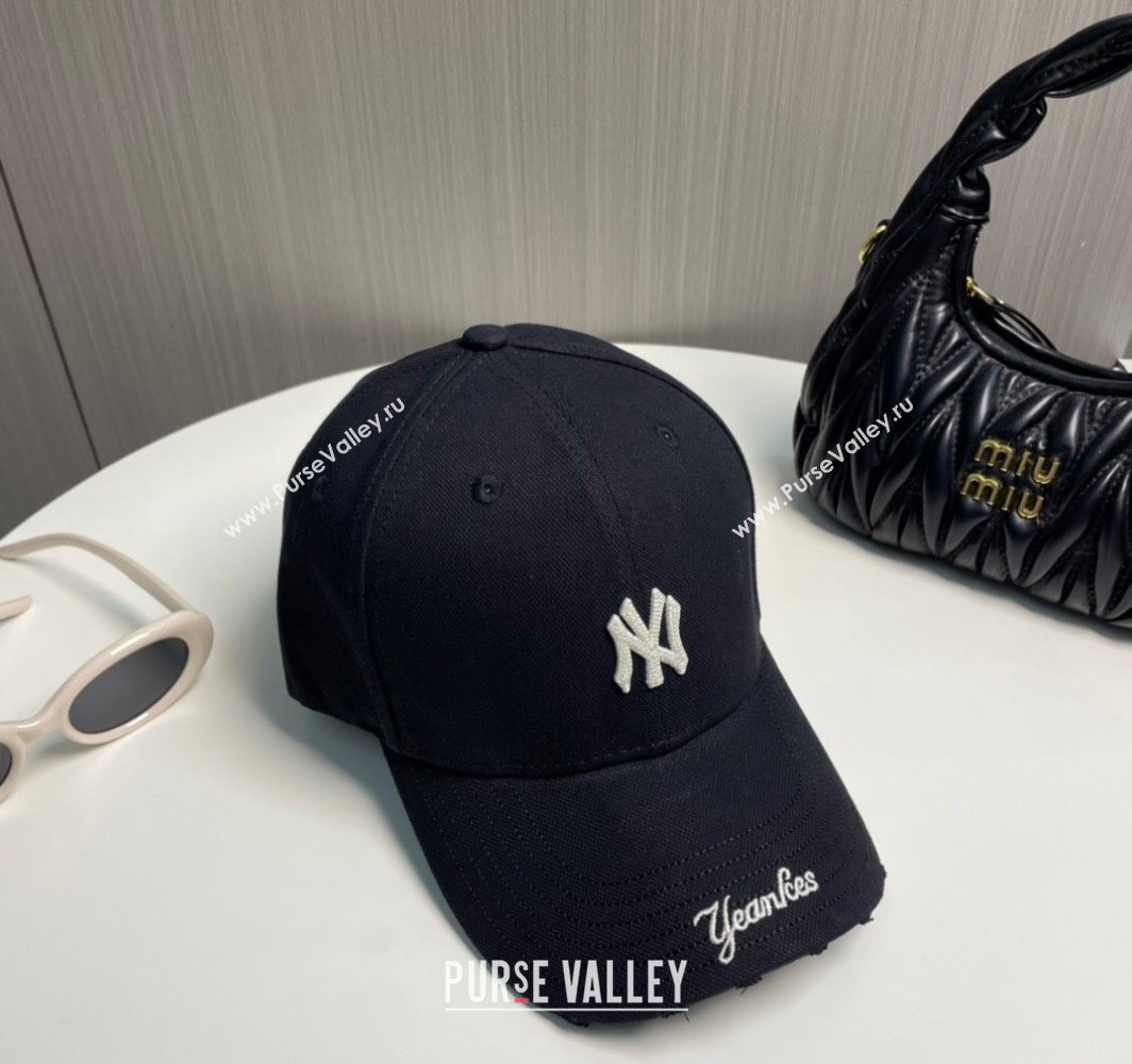 New York NY Canvas Baseball Hat Black 2025 0317 (MAO-250317116)