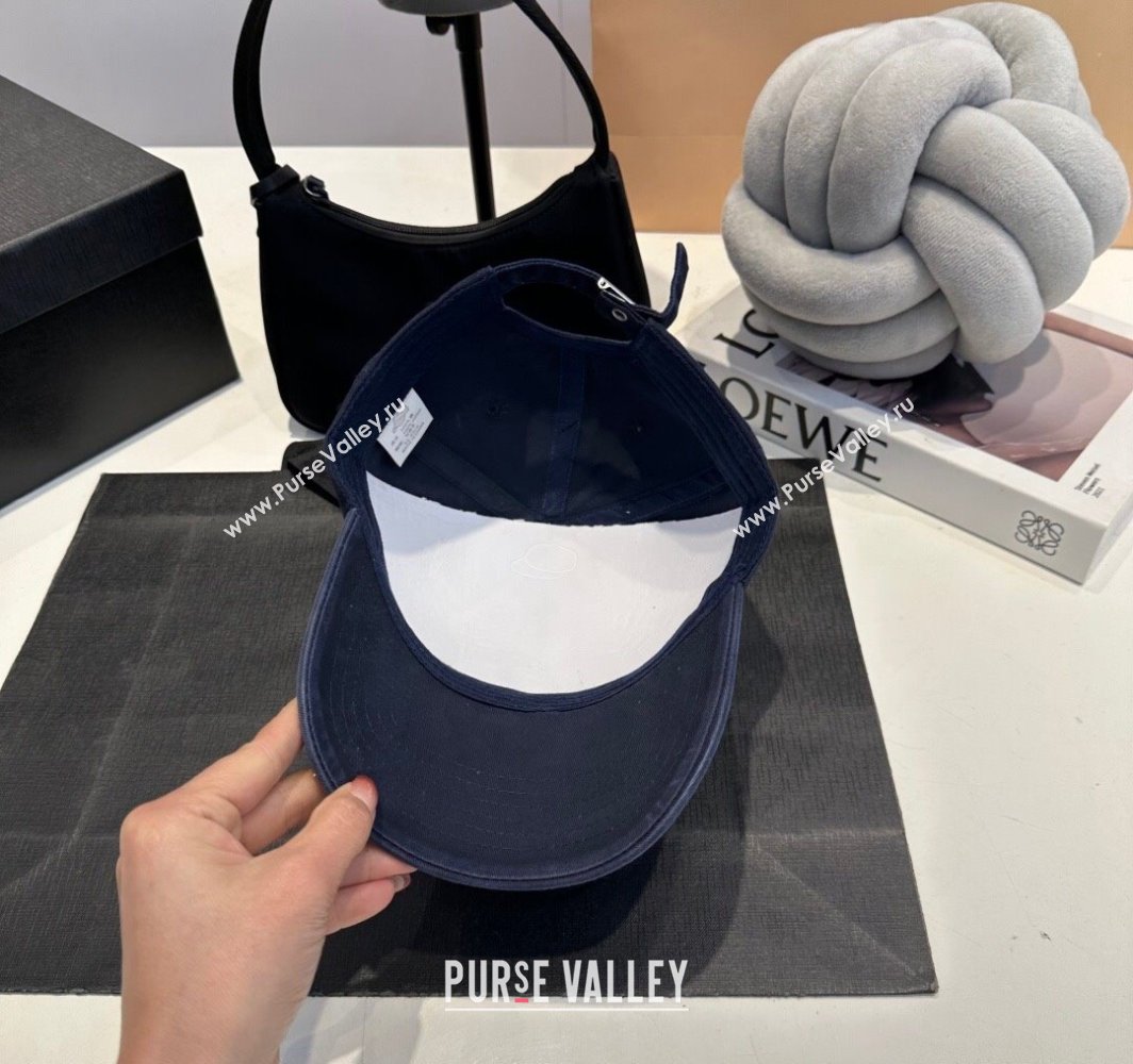 Gucci GG Canvas Baseball Hat with Side Logo Dark Blue 2025 0317 (MAO-250317071)