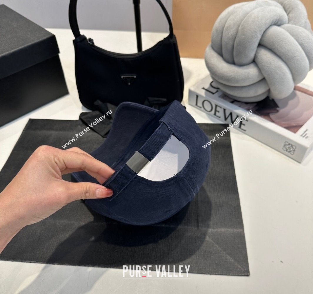 Gucci GG Canvas Baseball Hat with Side Logo Dark Blue 2025 0317 (MAO-250317071)