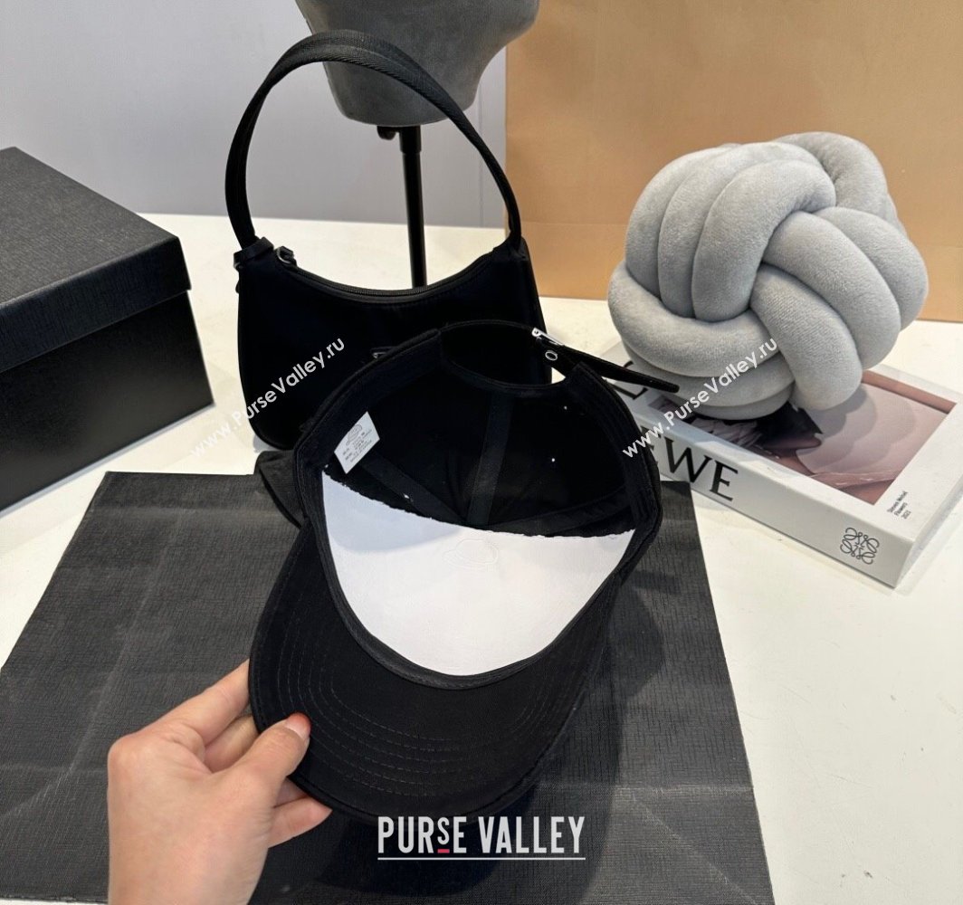 Gucci GG Canvas Baseball Hat with Side Logo Black 2025 0317 (MAO-250317075)