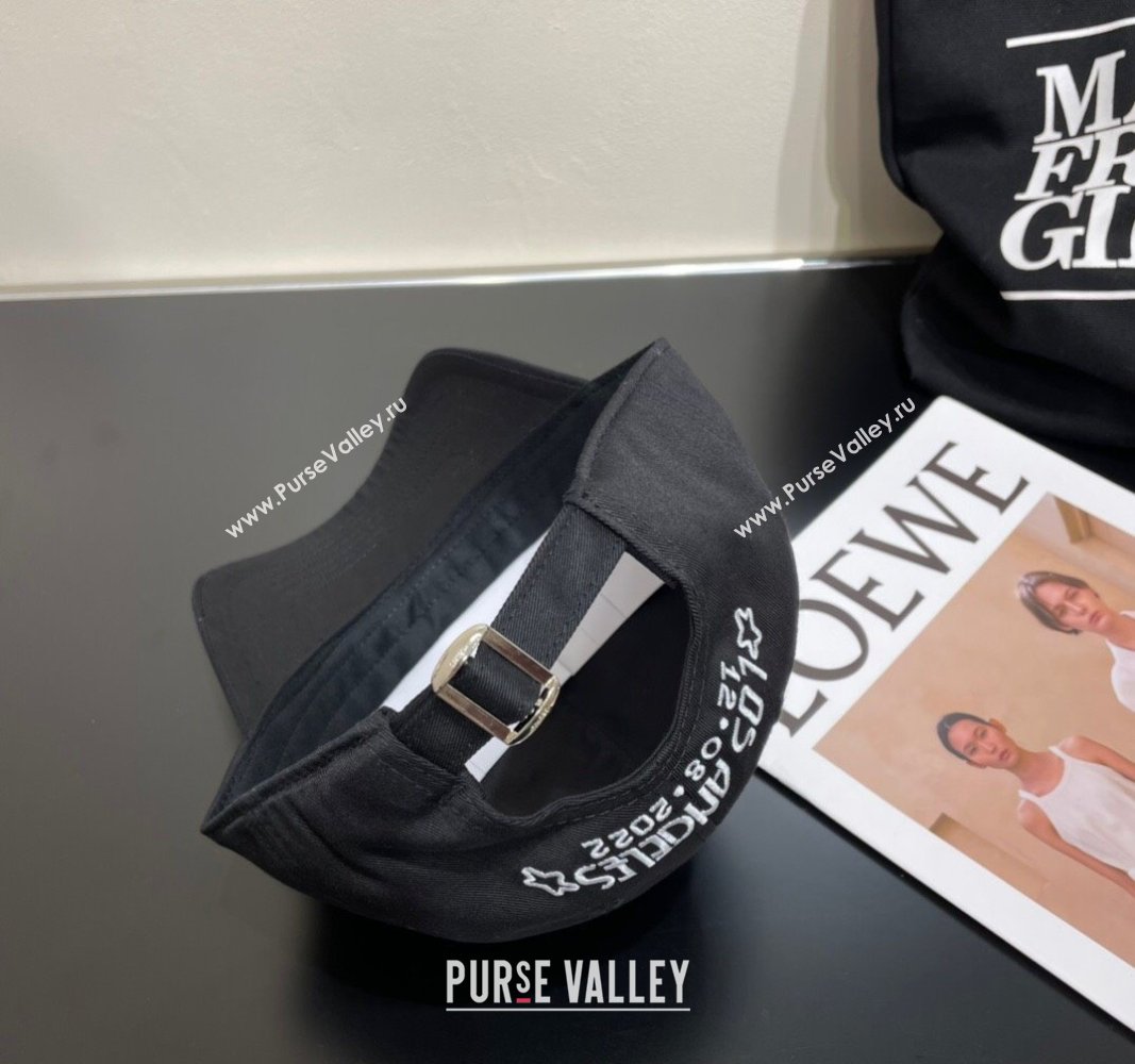 Celine Canvas Baseball Hat Black 2025 CE051401 (SHI-250514059)