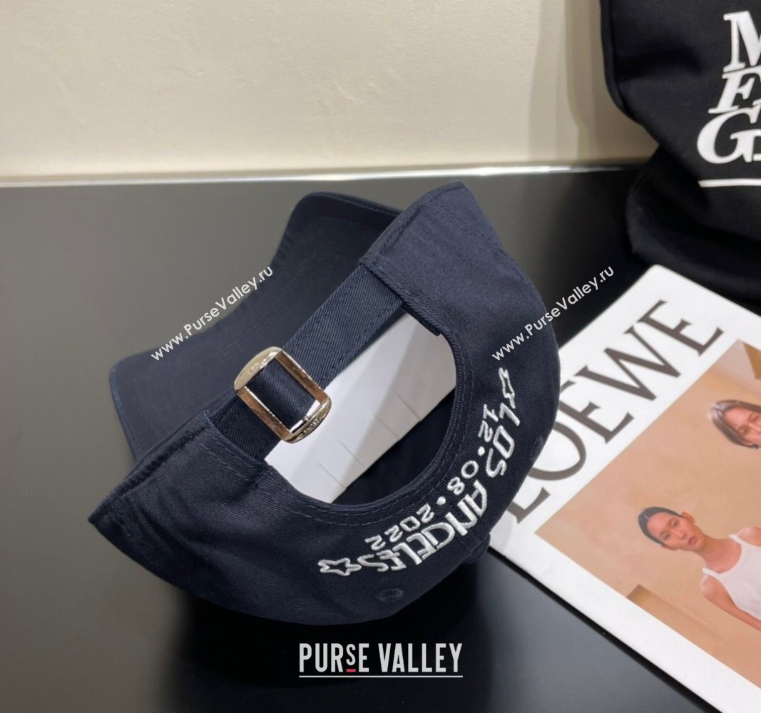 Celine Canvas Baseball Hat Dark Blue 2025 CE051401 (SHI-250514058)