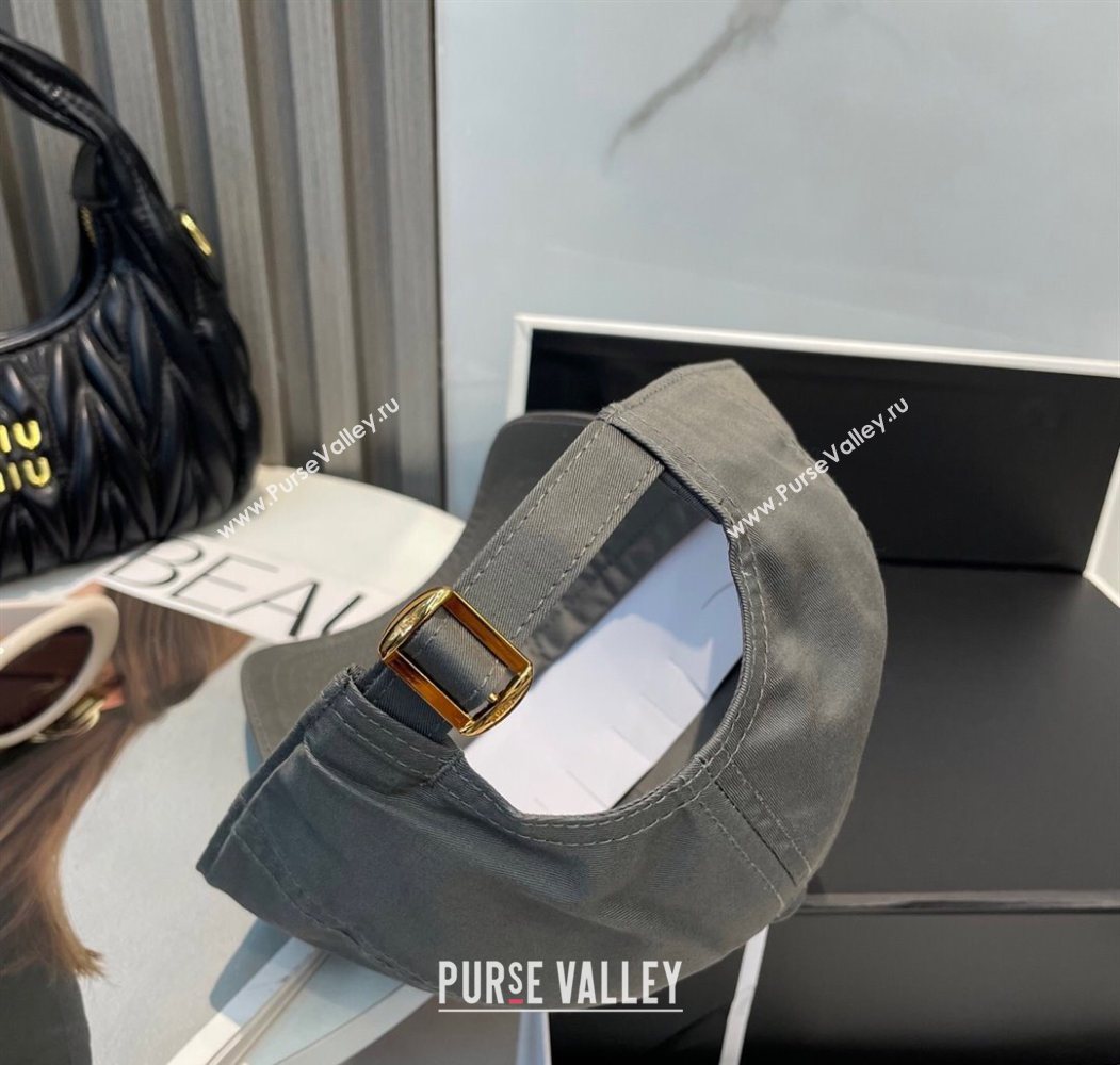 Celine Canvas Baseball Hat with Logo Grey 2025 0617 (SHI-250617030)