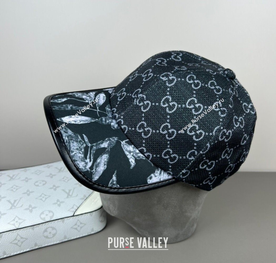 Gucci Shiny Baseball Hat with Print Black 2025 0617 (SHI-250617036)