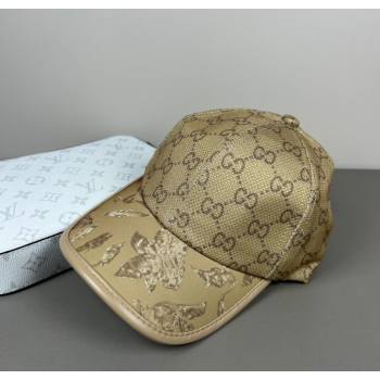 Gucci Shiny Baseball Hat with Print Gold-Tone 2025 0617 (SHI-250617035)