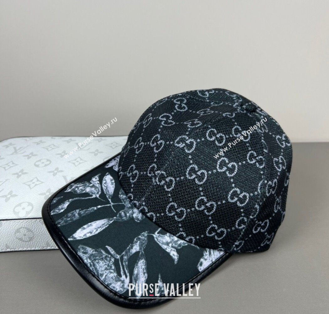 Gucci Shiny Baseball Hat with Print Black 2025 0617 (SHI-250617036)