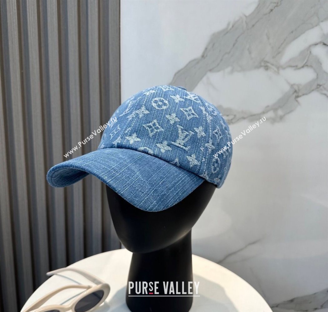 Louis Vuitton Denim Baseball Hat Blue 2025 0617 (SHI-250617040)