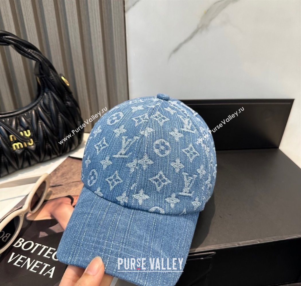 Louis Vuitton Denim Baseball Hat Blue 2025 0617 (SHI-250617040)