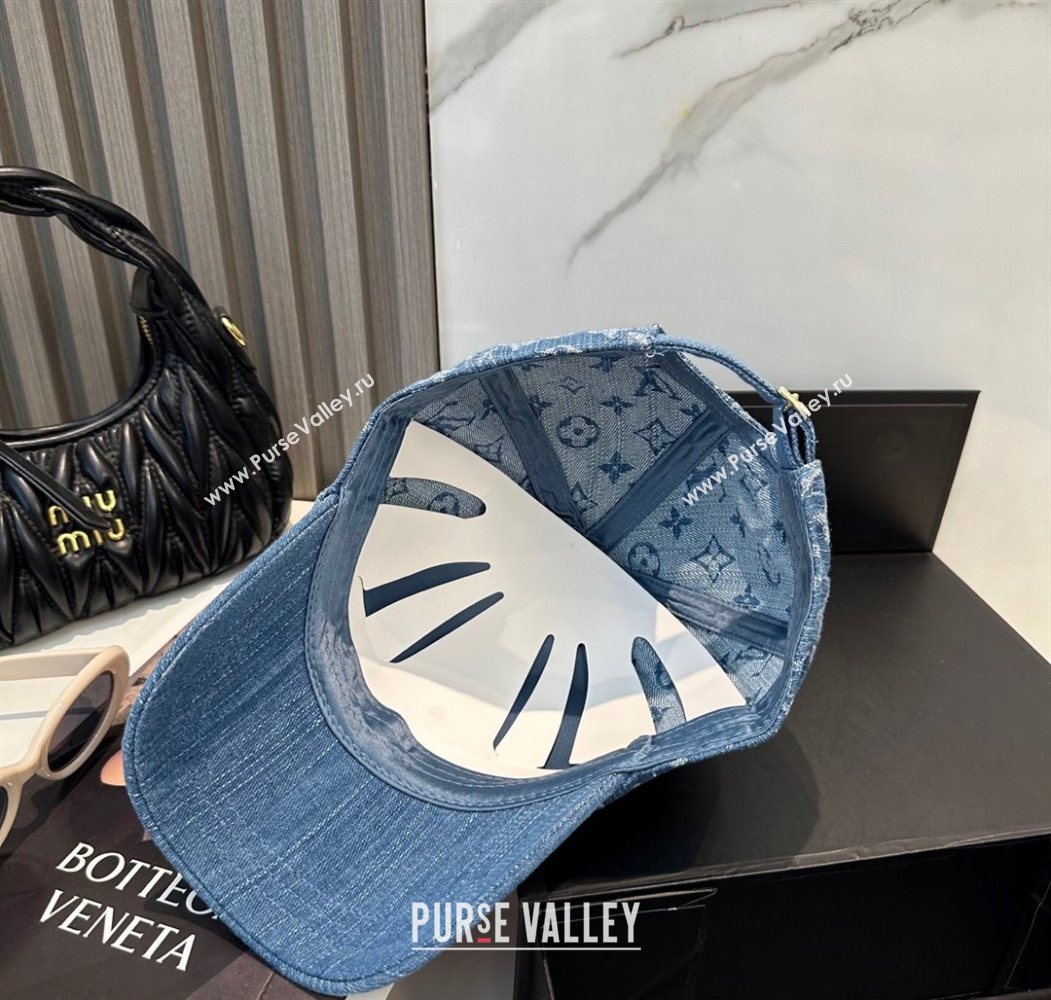 Louis Vuitton Denim Baseball Hat Blue 2025 0617 (SHI-250617040)