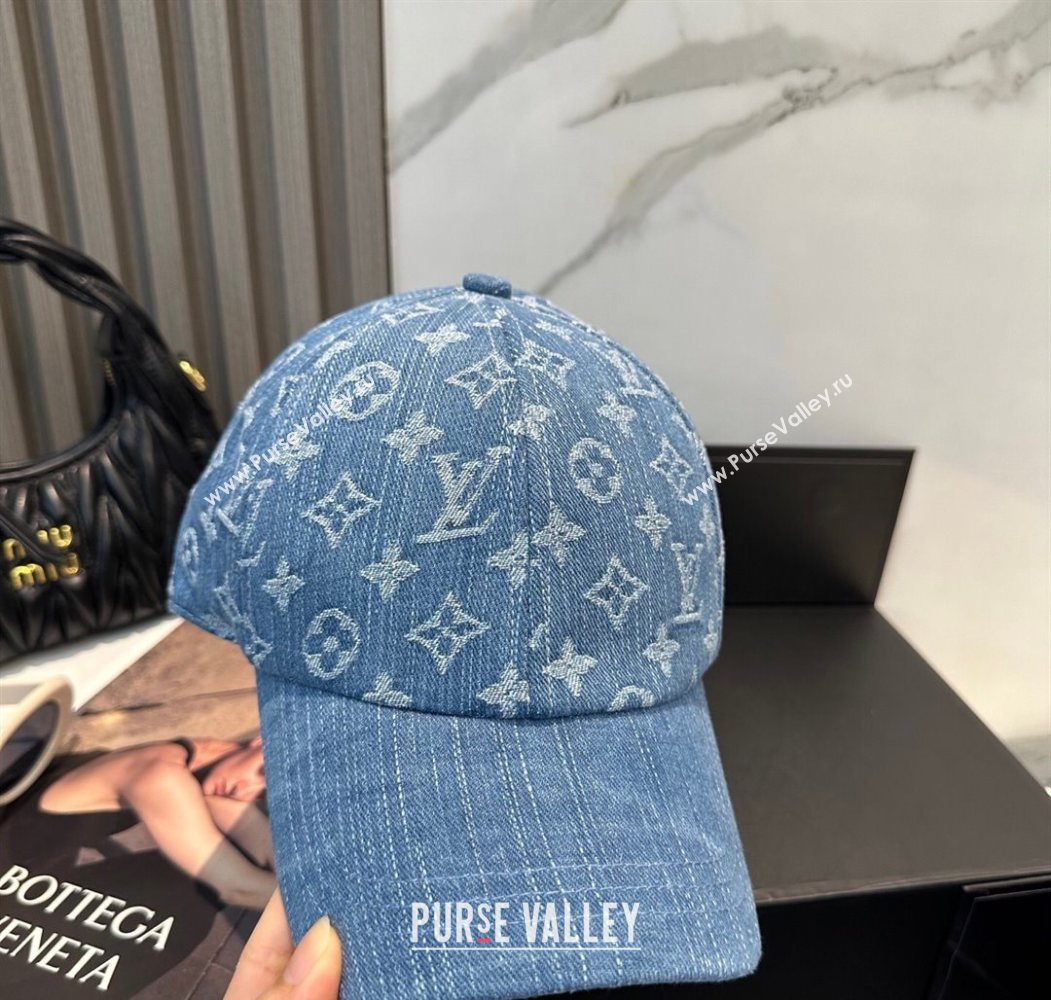 Louis Vuitton Denim Baseball Hat Blue 2025 0617 (SHI-250617040)