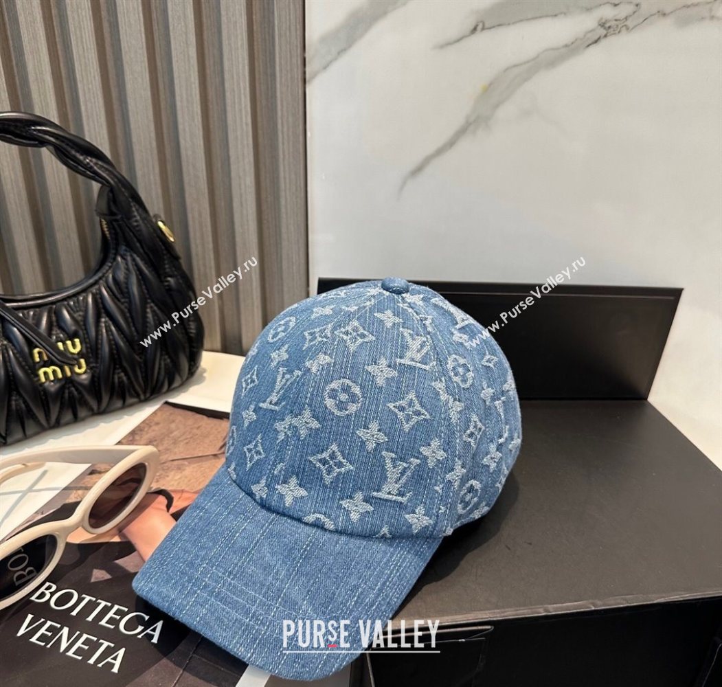 Louis Vuitton Denim Baseball Hat Blue 2025 0617 (SHI-250617040)