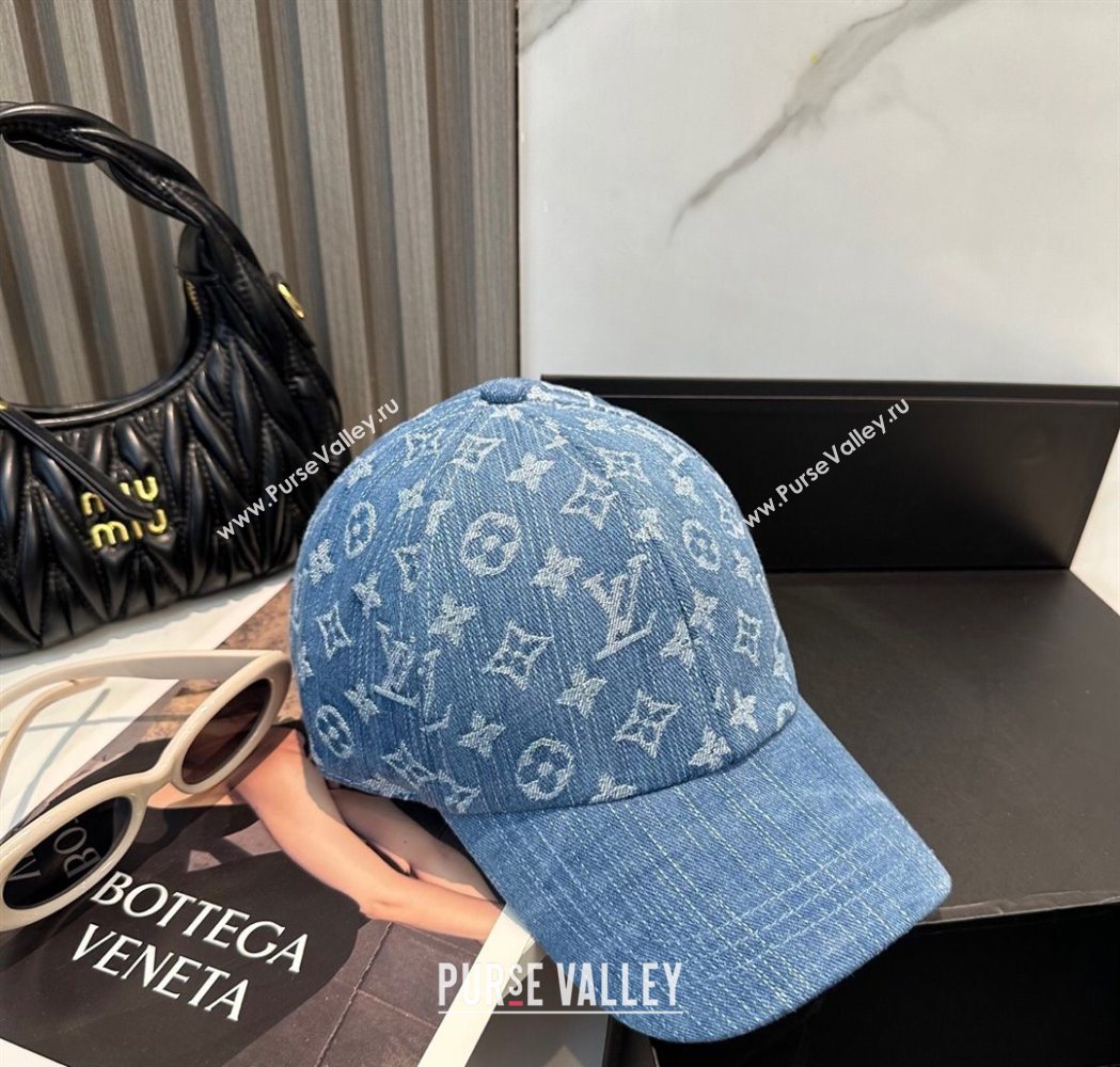 Louis Vuitton Denim Baseball Hat Blue 2025 0617 (SHI-250617040)