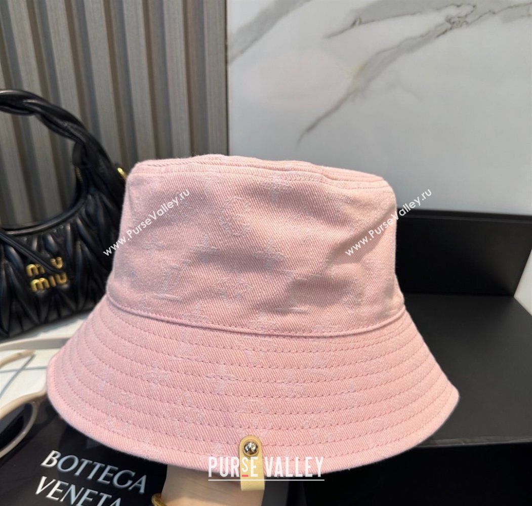 Louis Vuitton Denim Bucket Hat Pink 2025 0617 (SHI-250617042)
