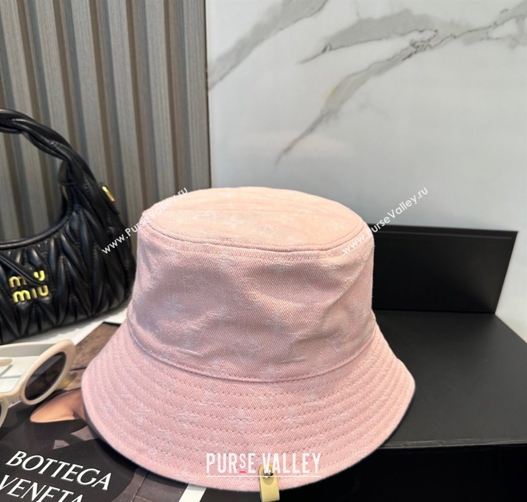 Louis Vuitton Denim Bucket Hat Pink 2025 0617 (SHI-250617042)