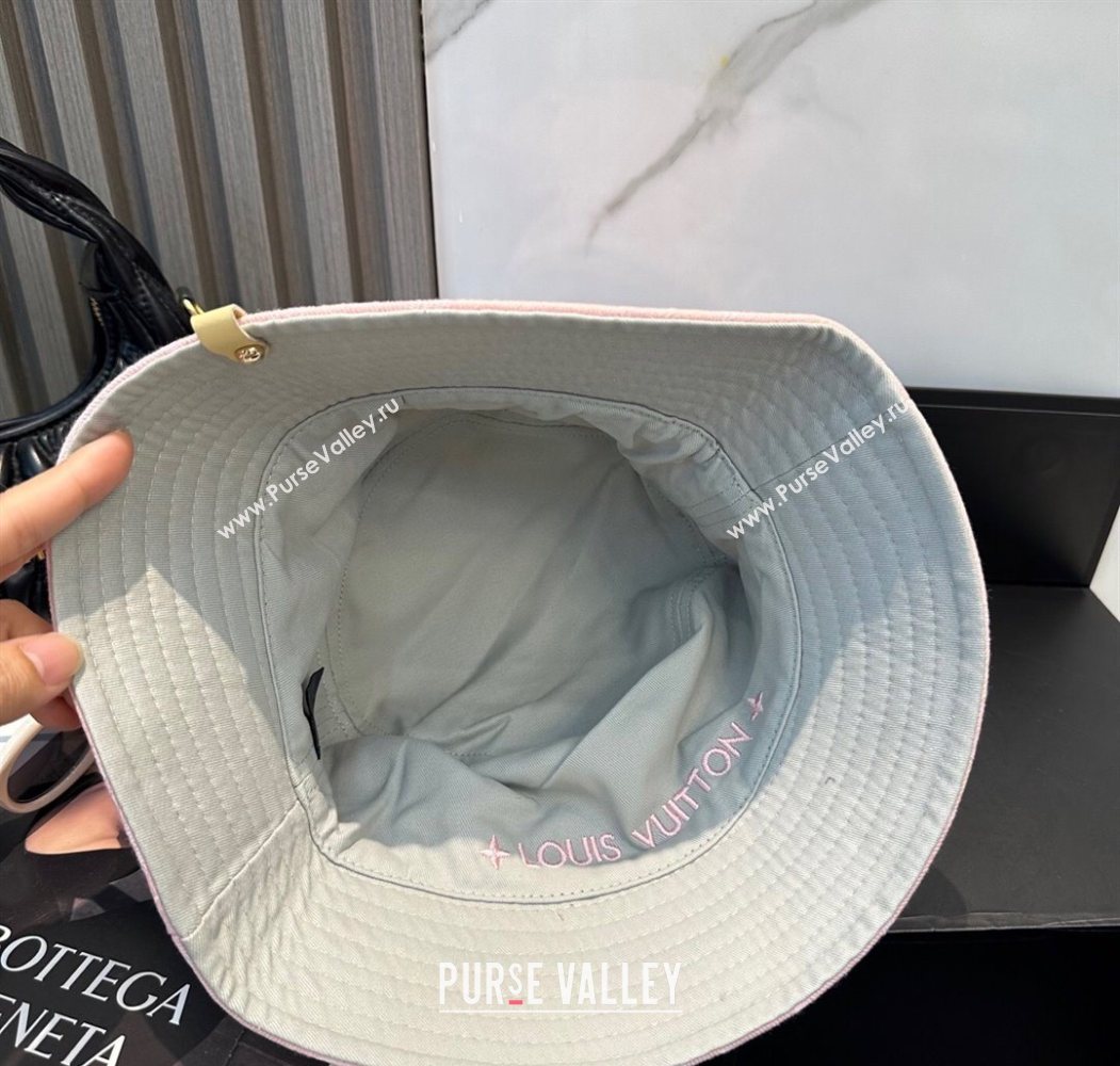 Louis Vuitton Denim Bucket Hat Pink 2025 0617 (SHI-250617042)