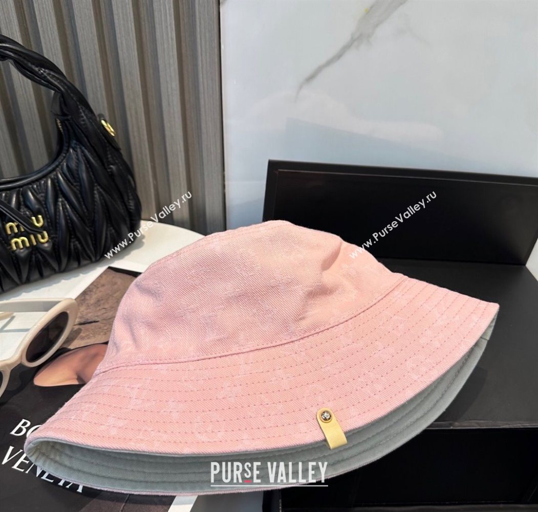 Louis Vuitton Denim Bucket Hat Pink 2025 0617 (SHI-250617042)