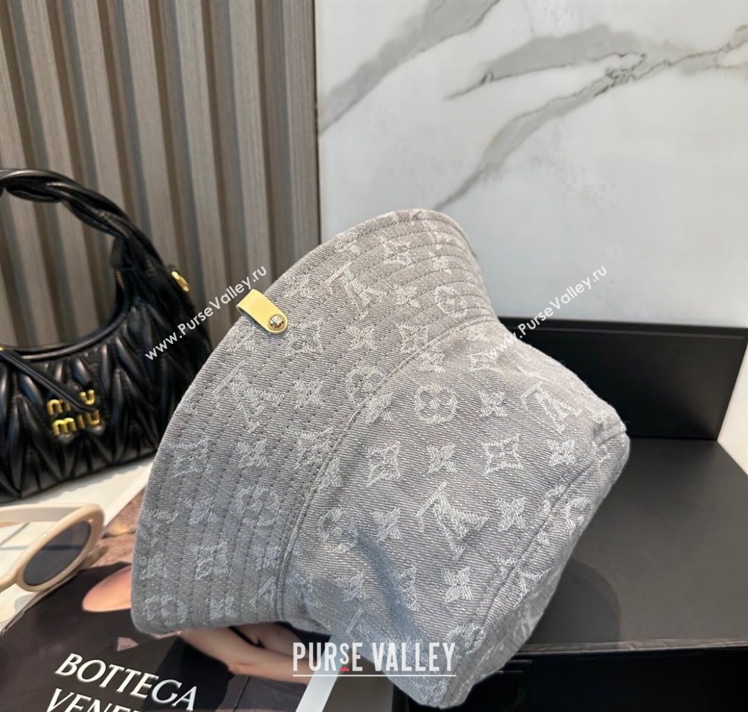 Louis Vuitton Denim Bucket Hat Grey 2025 0617 (SHI-250617043)