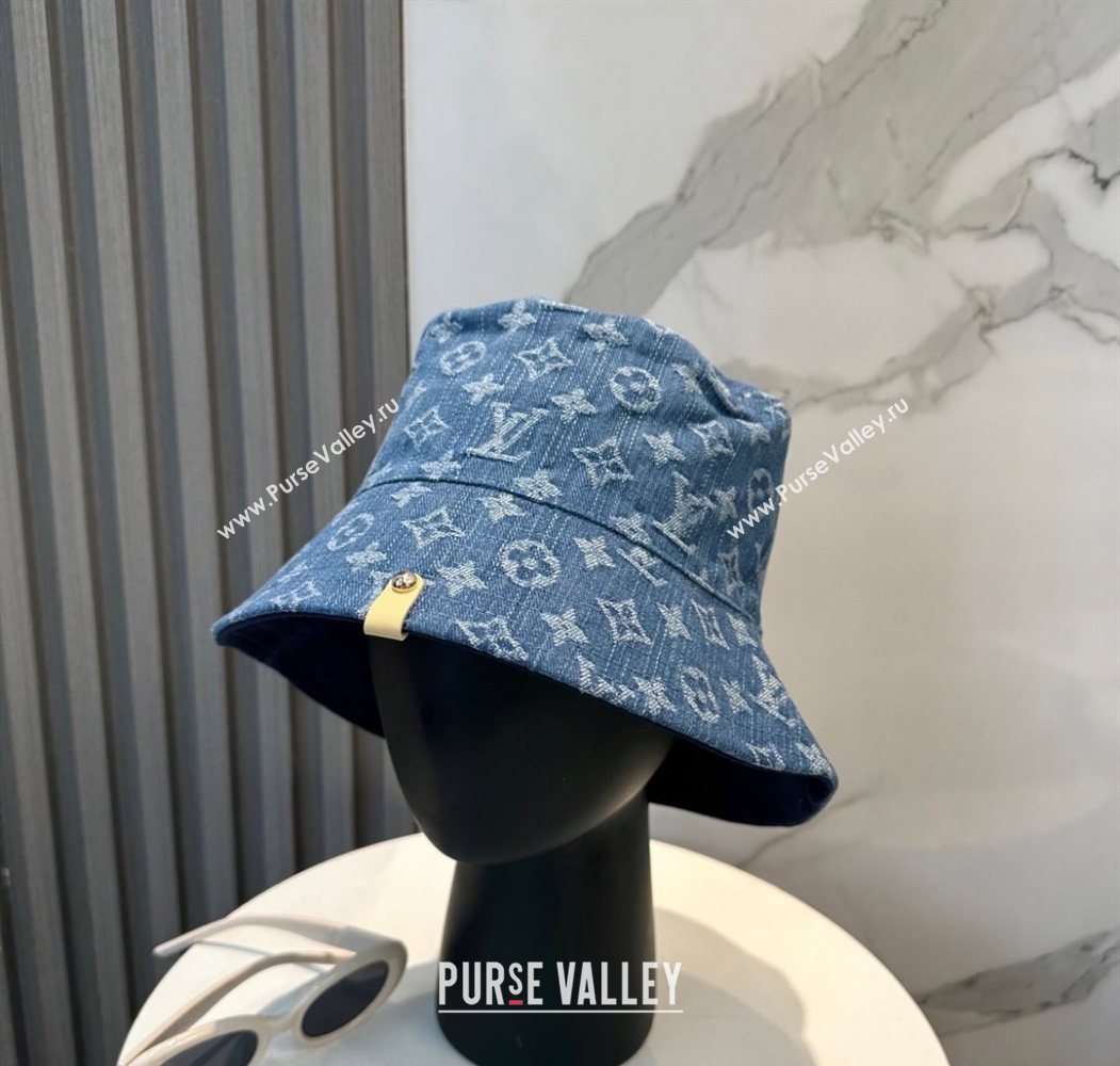 Louis Vuitton Denim Bucket Hat Blue 2025 0617 (SHI-250617044)