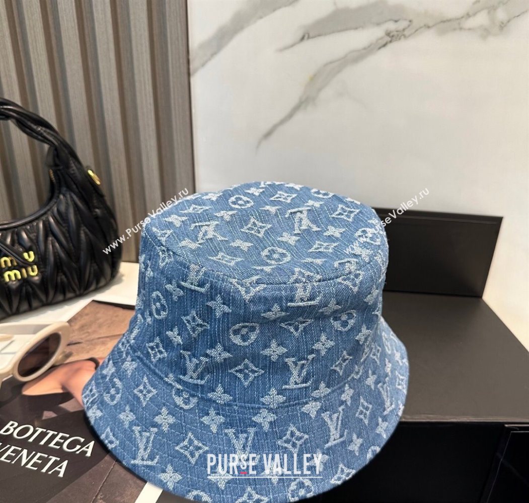 Louis Vuitton Denim Bucket Hat Blue 2025 0617 (SHI-250617044)