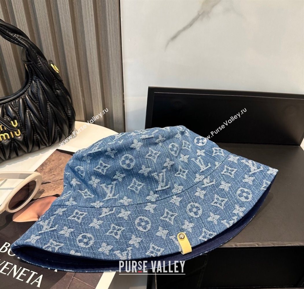 Louis Vuitton Denim Bucket Hat Blue 2025 0617 (SHI-250617044)