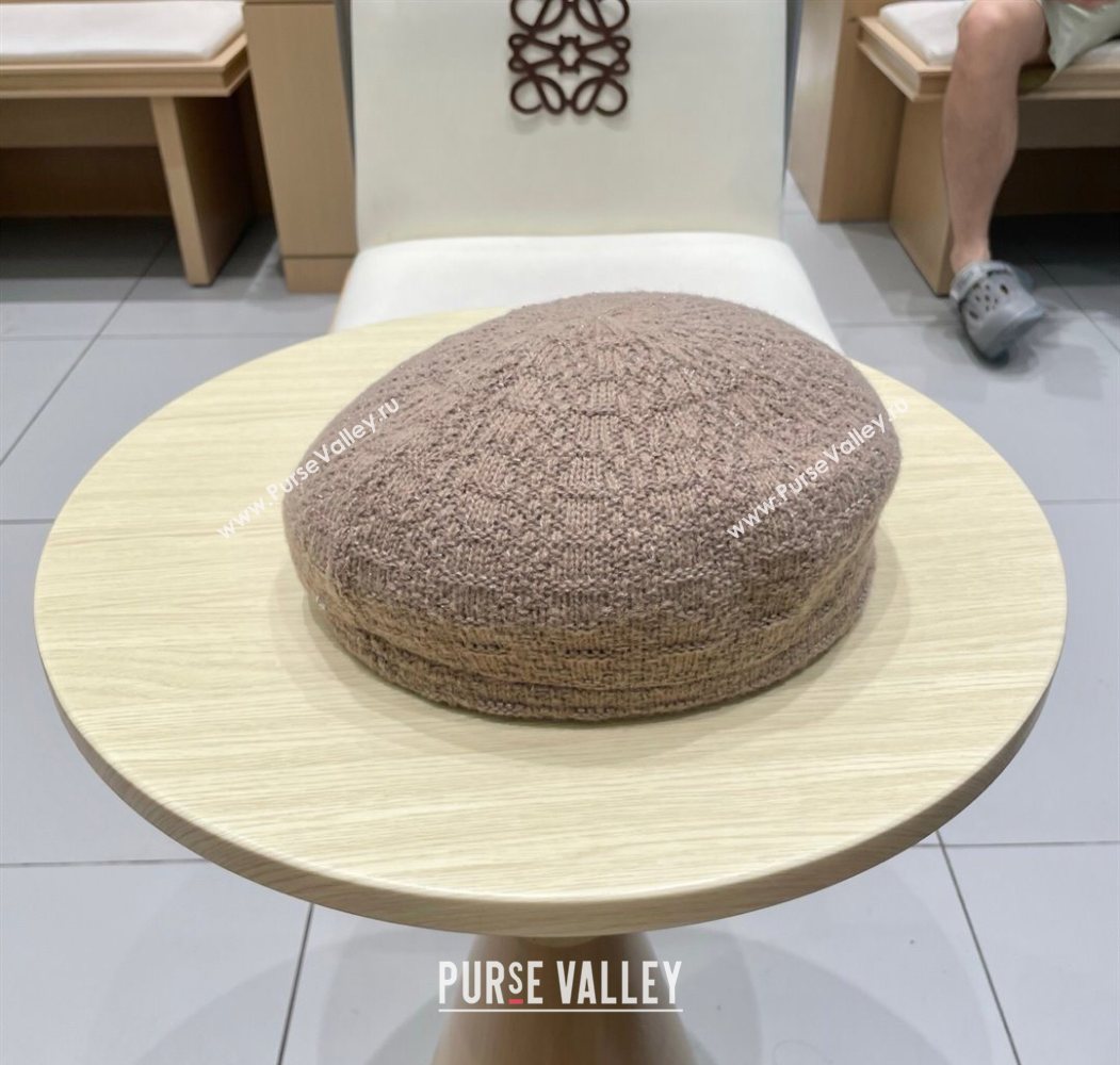 Chanel CC Knit Beret Hat Grey 2025 0724 (SHI-250724055)