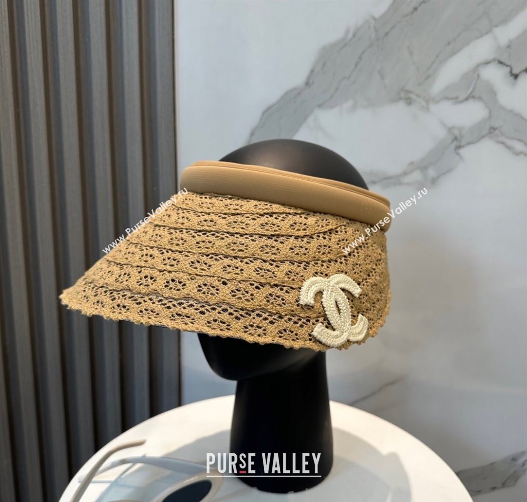Chanel Crochet Visor Hat Khaki 2025 0724 (MAO-250724042)