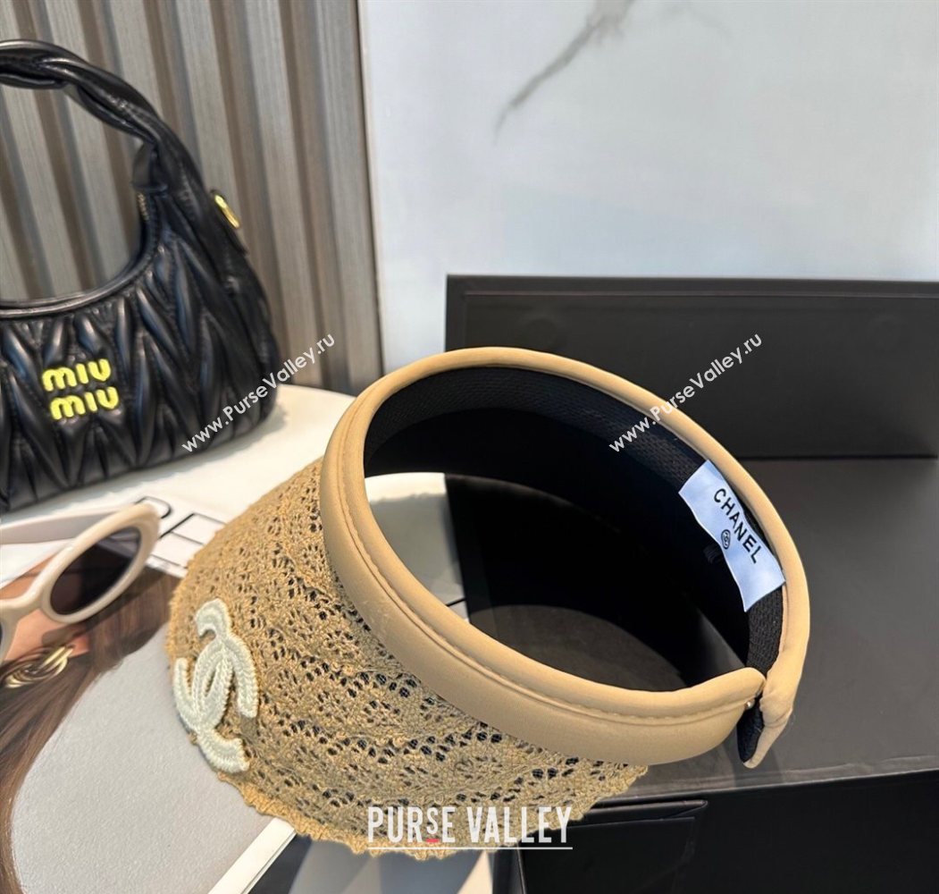 Chanel Crochet Visor Hat Khaki 2025 0724 (MAO-250724042)