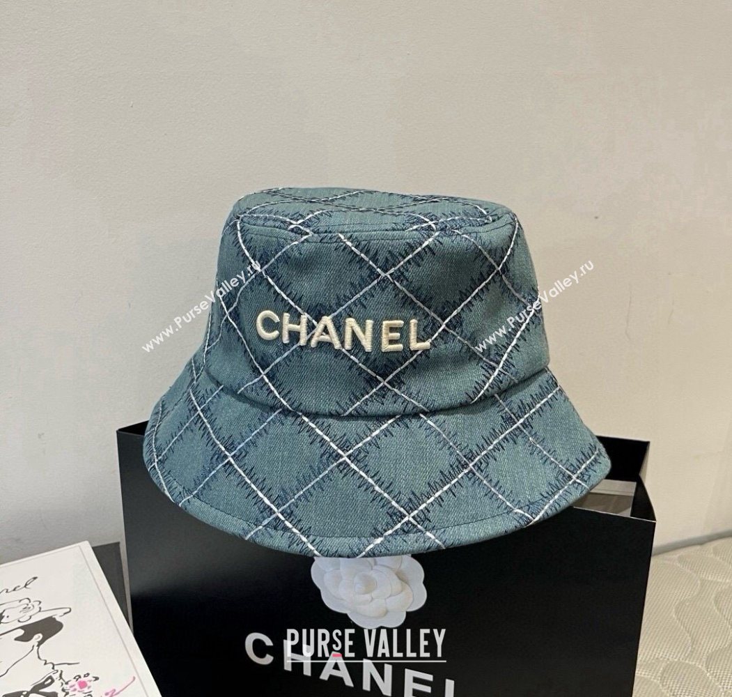 Chanel Quilted Bucket Hat Blue 2025 0724 (SHI-250724071)